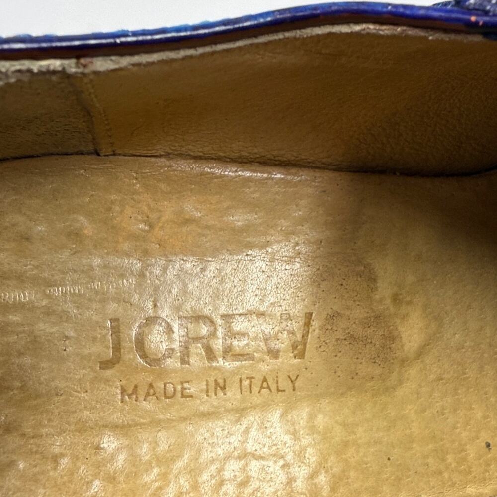 Silga Made in Italy Hand-painted Chunky Leather Loafers Stud Details S-471 Sz 8 - Picture 7 of 12